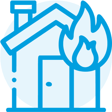 ไฟไหม้ ฟ้าผ่า